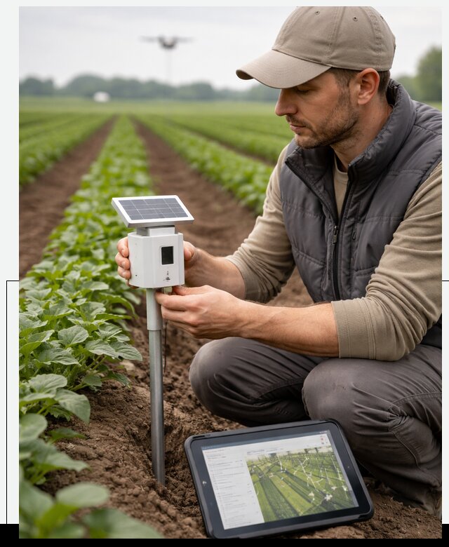 IoT мониторинг сельскохозяйственных полей и контроля в Урае